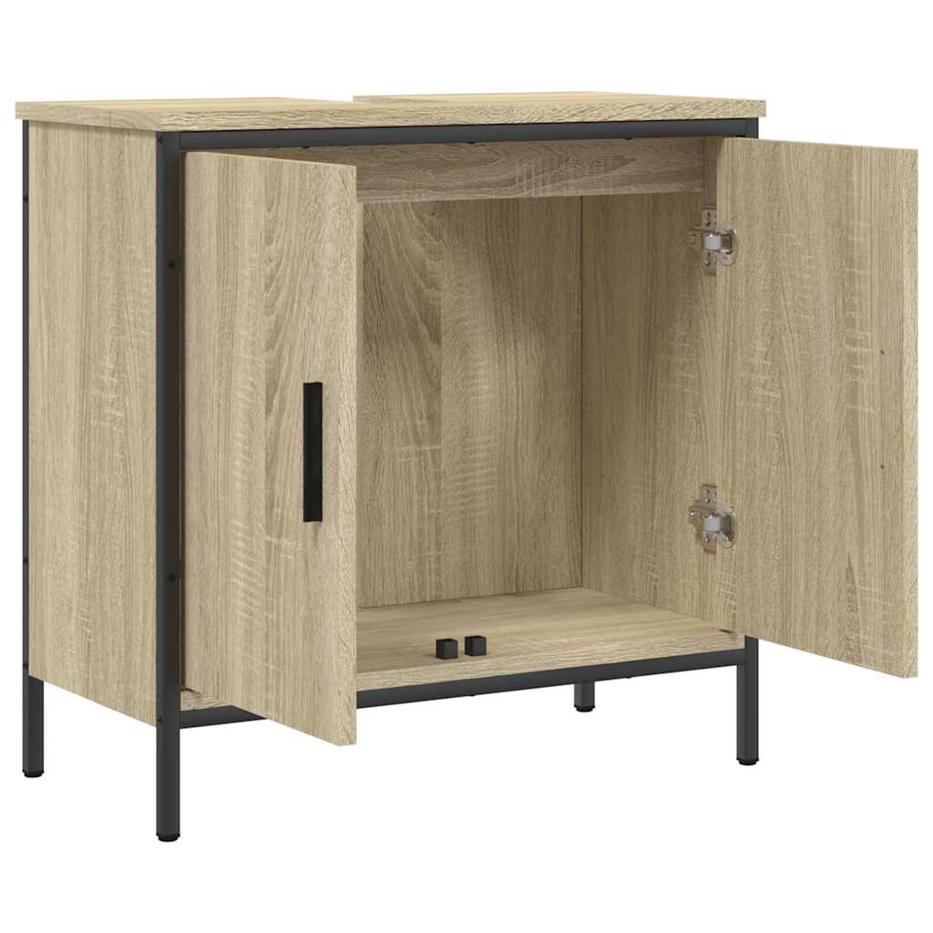 vidaXL Bathroom Sink Cabinet Sonoma Oak 60x30x60 cm Engineered Wood 5
