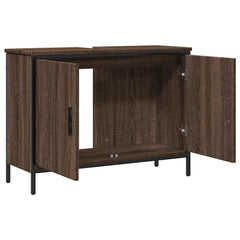vidaXL Bathroom Sink Cabinet Brown Oak 80x30x60 cm Engineered Wood 5