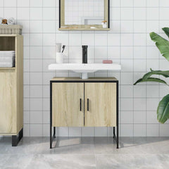 vidaXL Bathroom Sink Cabinet Sonoma Oak 60x33x60 cm Engineered Wood 3