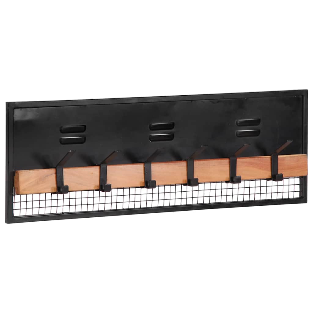 vidaXL Wall-mounted Coat Rack 90x11x30 cm Solid Wood Mango 1