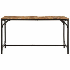 vidaXL Dining Table 140x70x75 cm Solid Wood Rough Mango 2
