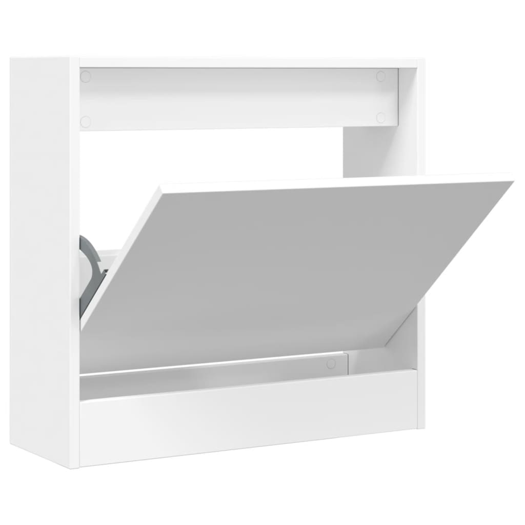 vidaXL Shoe Cabinet White 60x21x57 cm Engineered Wood 2