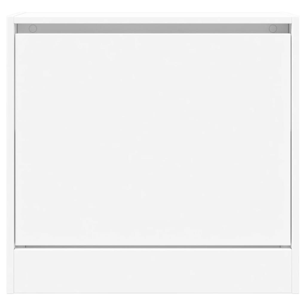 vidaXL Shoe Cabinet White 60x21x57 cm Engineered Wood 5