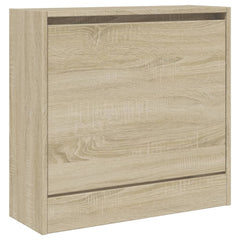 vidaXL Shoe Cabinet Sonoma Oak 60x21x57 cm Engineered Wood 4