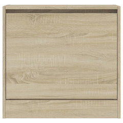 vidaXL Shoe Cabinet Sonoma Oak 60x21x57 cm Engineered Wood 5