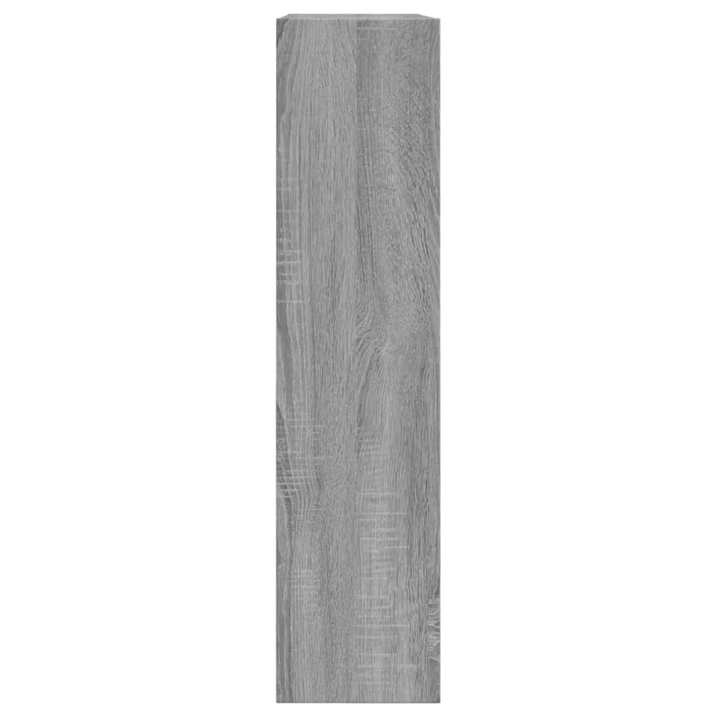 vidaXL Shoe Cabinet Grey Sonoma 80x21x87.5 cm Engineered Wood 6