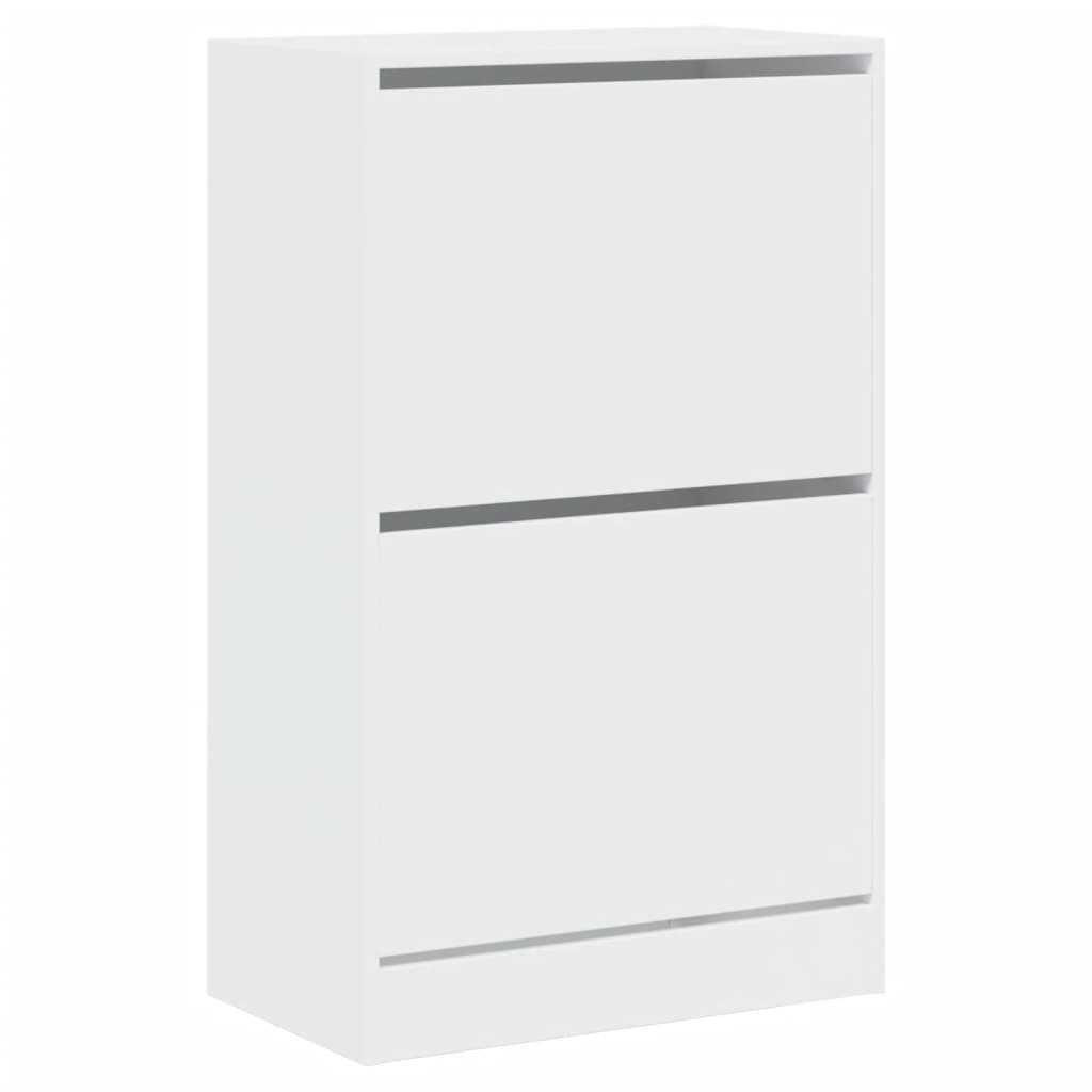 vidaXL Shoe Cabinet White 60x34x96.5 cm Engineered Wood 4
