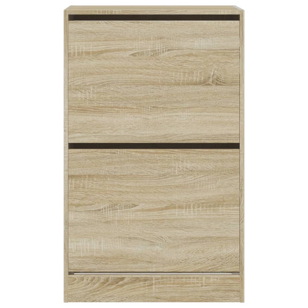 vidaXL Shoe Cabinet Sonoma Oak 60x34x96.5 cm Engineered Wood 5