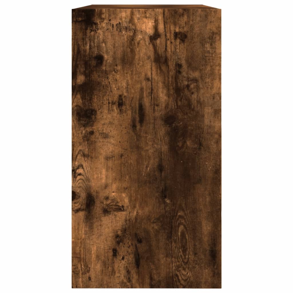 vidaXL Shoe Cabinet Smoked Oak 80x34x63 cm Engineered Wood 6
