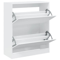 vidaXL Shoe Cabinet White 80x34x96.5 cm Engineered Wood 2