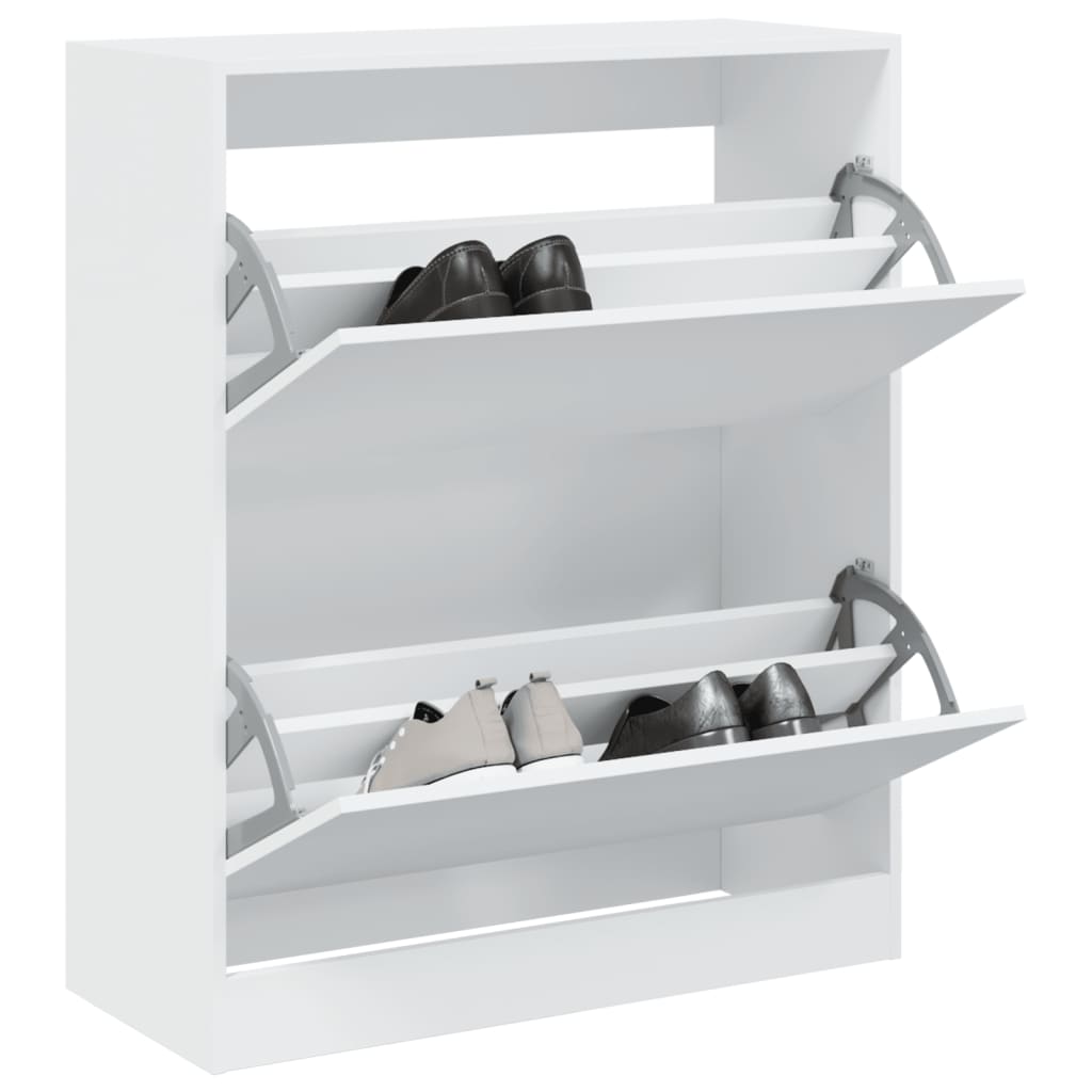 vidaXL Shoe Cabinet White 80x34x96.5 cm Engineered Wood 1