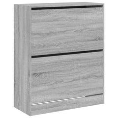 vidaXL Shoe Cabinet Grey Sonoma 80x34x96.5 cm Engineered Wood 4