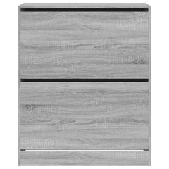 vidaXL Shoe Cabinet Grey Sonoma 80x34x96.5 cm Engineered Wood 5