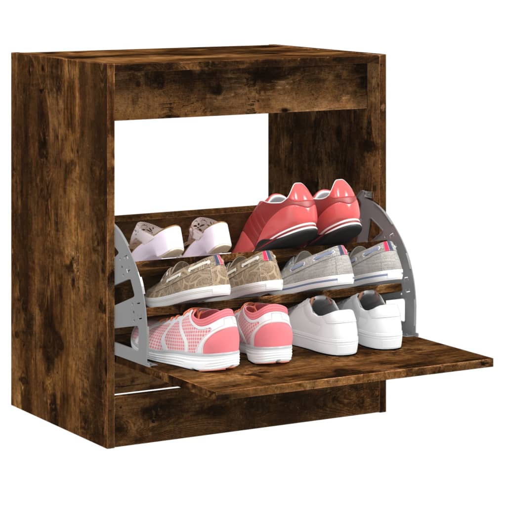 vidaXL Shoe Cabinet with 2 Flip-Drawers Width 60 cm Depth 42 cm