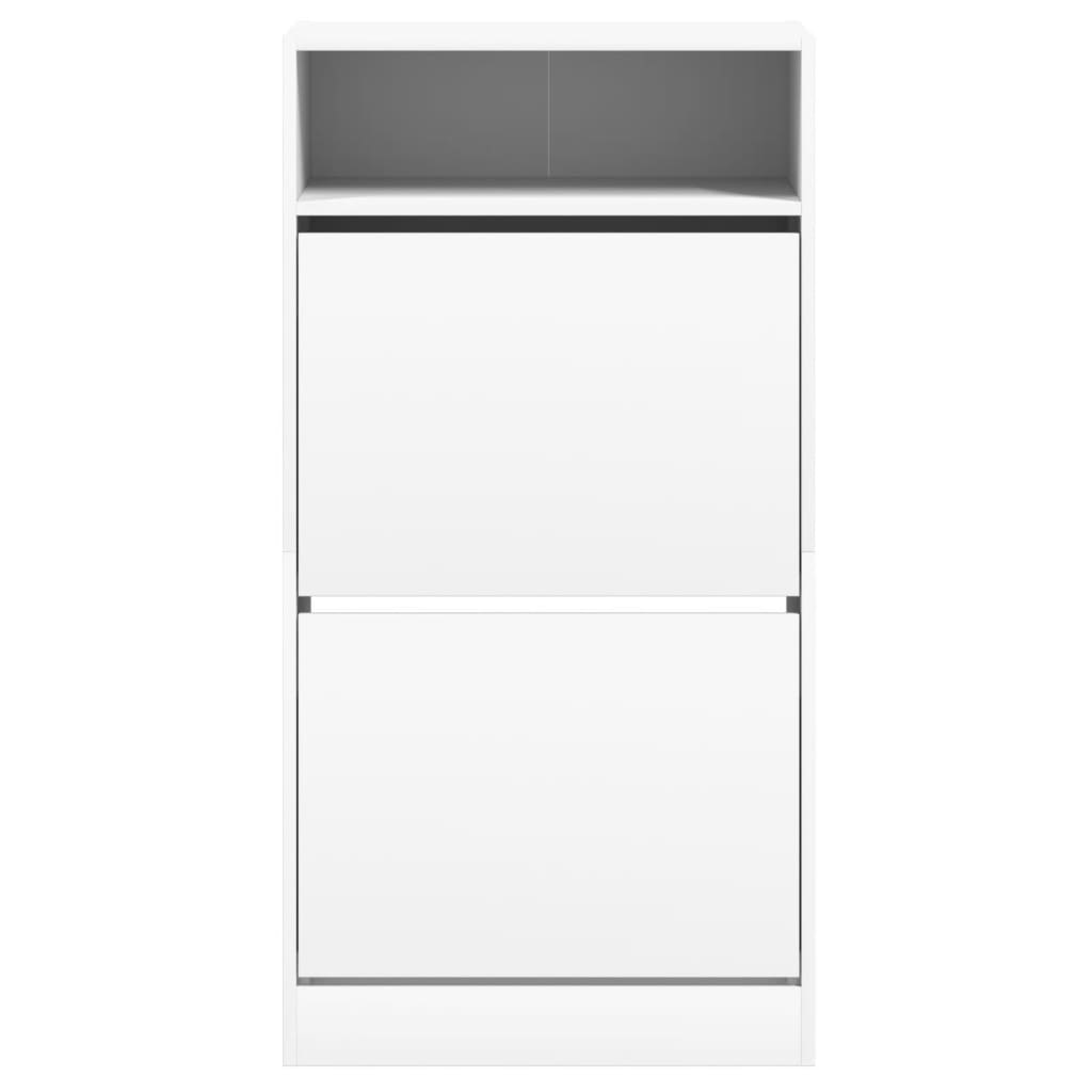 vidaXL Shoe Cabinet White 60x34x116 cm Engineered Wood 5