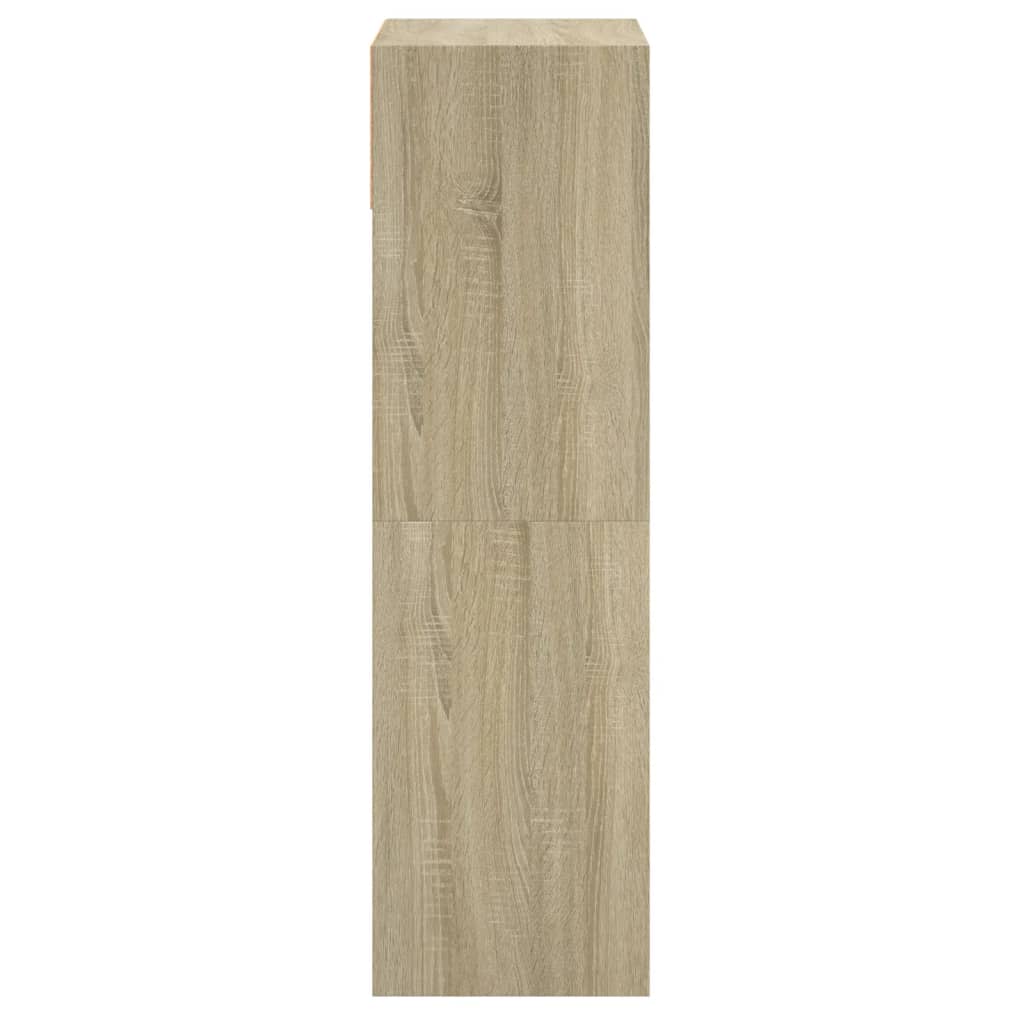 vidaXL Shoe Cabinet Sonoma Oak 60x34x116 cm Engineered Wood 6