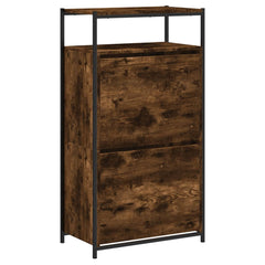 vidaXL Shoe Cabinet Smoked Oak 4
