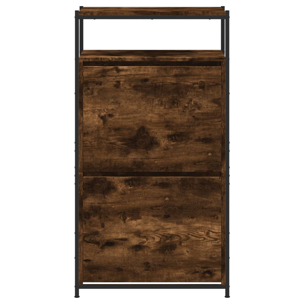 vidaXL Shoe Cabinet Smoked Oak 5