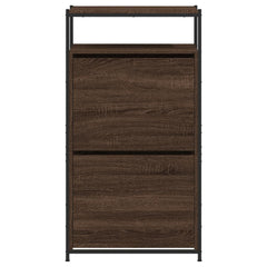 vidaXL Shoe Cabinet Brown Oak Stores multiple pairs of shoes 5
