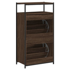 vidaXL Shoe Cabinet Brown Oak Stores multiple pairs of shoes 6