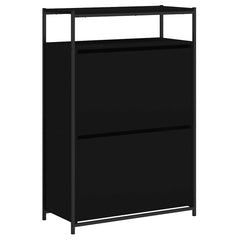 vidaXL Shoe Cabinet Black 4