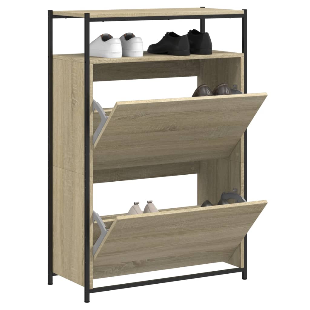 vidaXL Shoe Cabinet Sonoma Oak 0 1