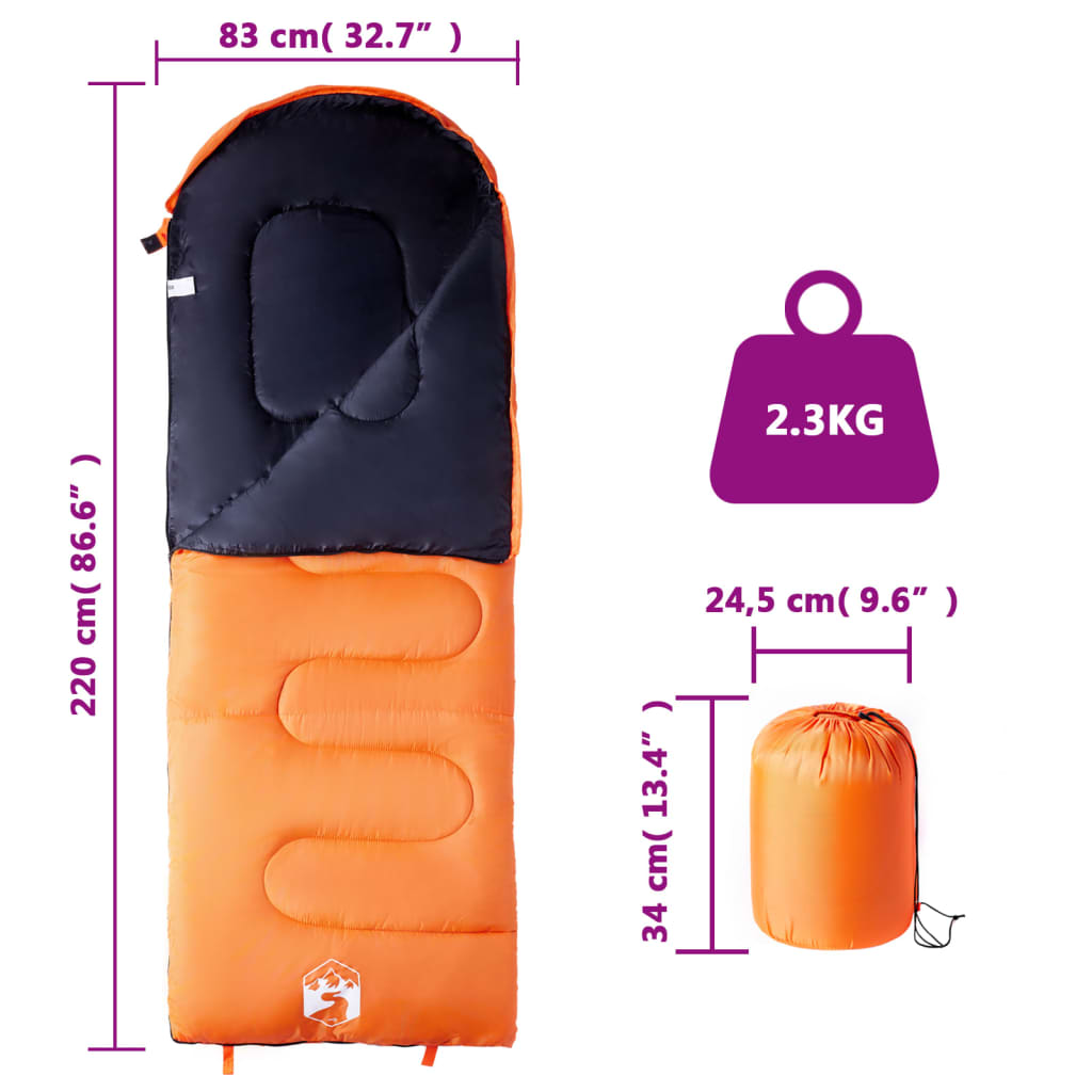 vidaXL Sleeping Bag for Adults Camping 3-4 Seasons 5