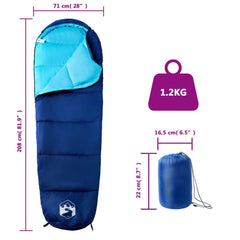 vidaXL Mummy Sleeping Bag for Adults Camping 3 Seasons 5