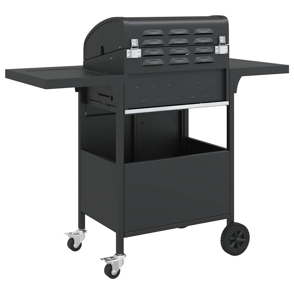 Gas BBQ Grill with Black Powder-coated Steel 4 Burners