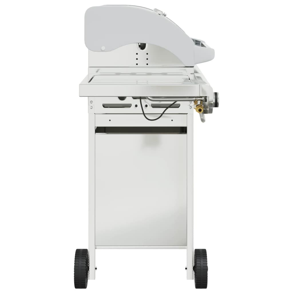 Gas BBQ Grill with Silver Stainless Steel 5 burners