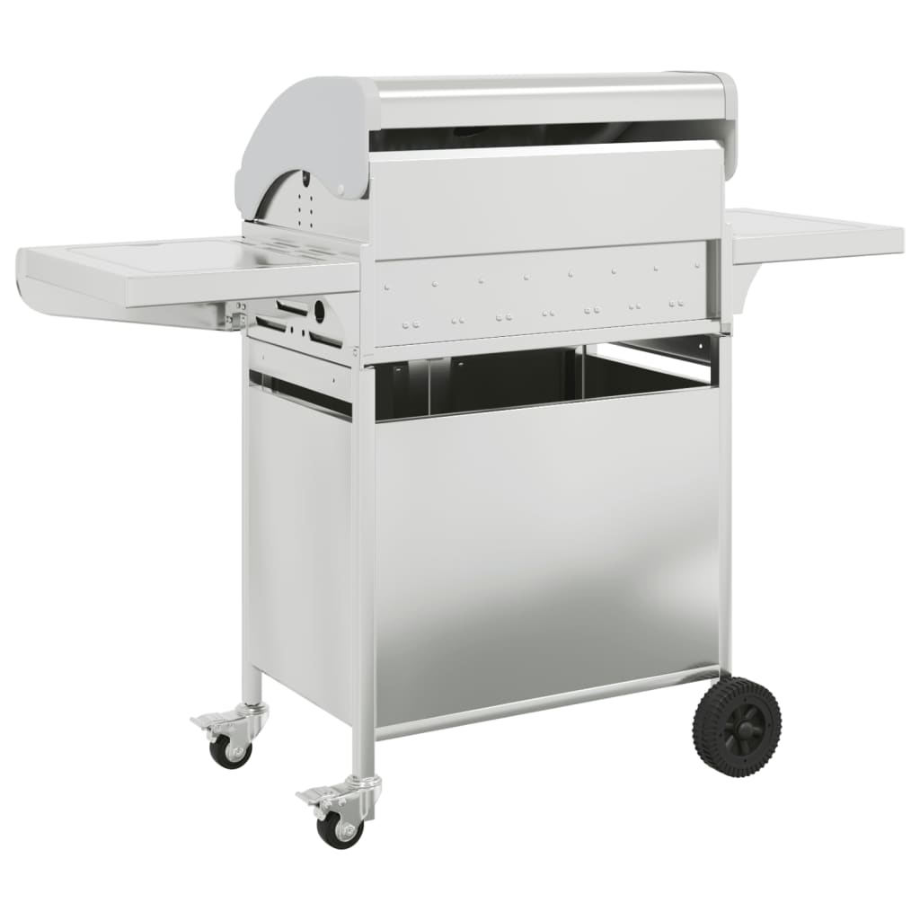 Gas BBQ Grill with Silver Stainless Steel 5 burners