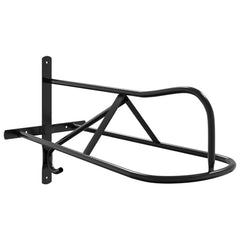 vidaXL Saddle Rack Wall Mounted Black Iron 2