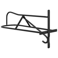 vidaXL Saddle Rack Wall Mounted Black Iron 6