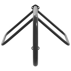 vidaXL Saddle Rack Wall Mounted Black Iron 4