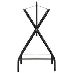 vidaXL Saddle Rack Foldable Freestanding Black Iron 5