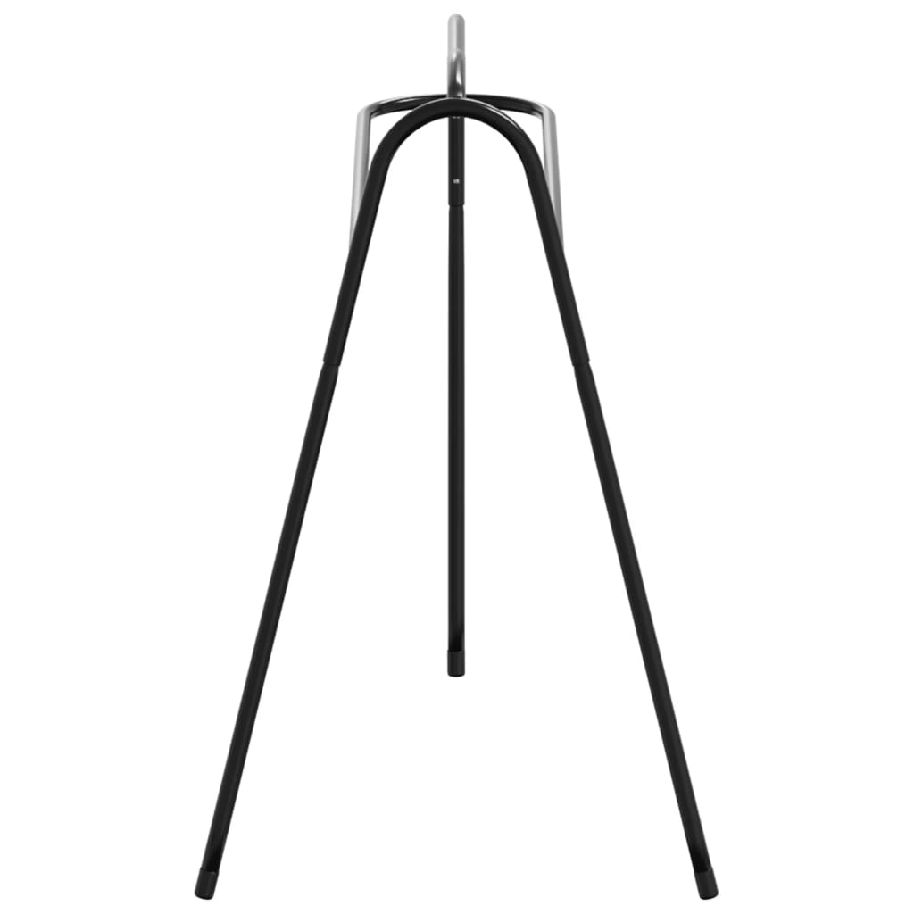vidaXL Saddle Rack 3 Legged Freestanding Black Iron 4