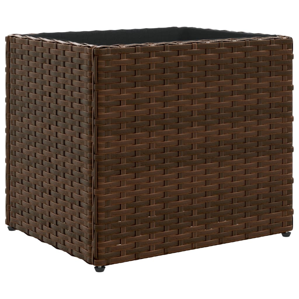 vidaXL Garden Planter Brown 36x30x32 cm Poly Rattan 2