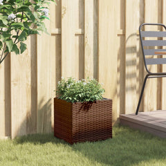 vidaXL Garden Planter Brown 36x30x32 cm Poly Rattan 3