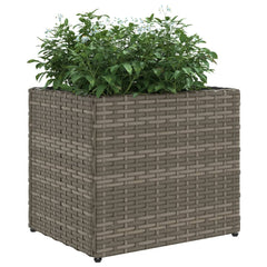 vidaXL Garden Planter Grey 36x30x32 cm Poly Rattan 4