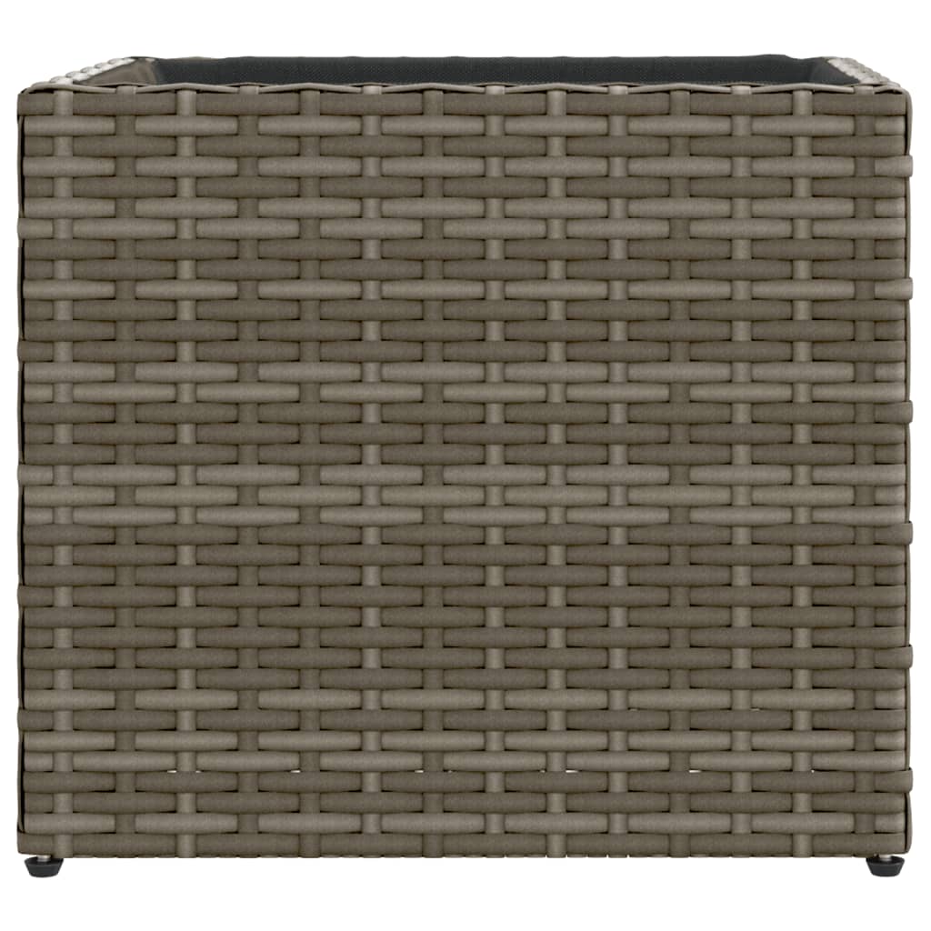 vidaXL Garden Planter Grey 36x30x32 cm Poly Rattan 5