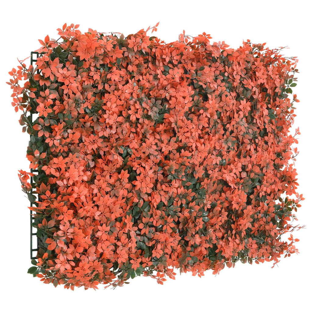 vidaXL Artificial Maple Leaf Fence 24 pcs Light Red 40x60 cm 3