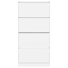 vidaXL Shoe Cabinet with 4 Flip-Drawers White 80x21x163.5 cm 6