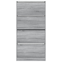 vidaXL Shoe Cabinet with 4 Flip-Drawers Grey Sonoma 80x21x163.5 cm 6
