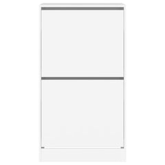 vidaXL Shoe Cabinet with 2 Flip-Drawers White 60x42x108 cm 6