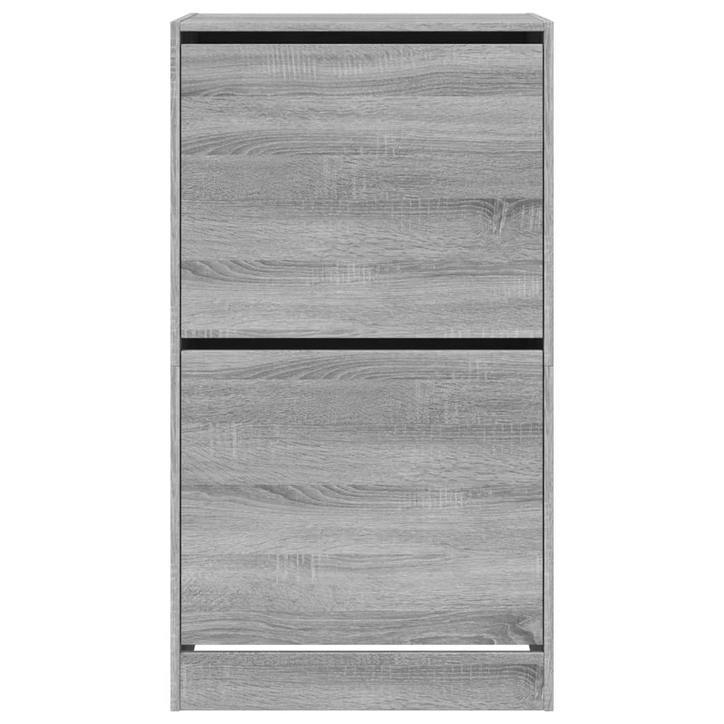 vidaXL Shoe Cabinet with 2 Flip-Drawers Grey Sonoma 60x42x108 cm 6