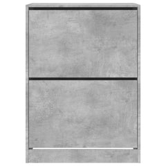 vidaXL Shoe Cabinet with 2 Flip-Drawers Concrete Grey 80x42x108 cm 6
