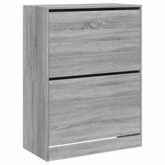 vidaXL Shoe Cabinet with 2 Flip-Drawers Grey Sonoma 80x42x108 cm 2