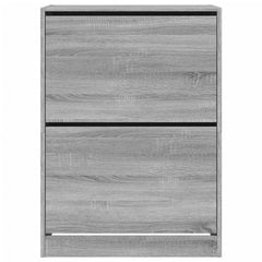 vidaXL Shoe Cabinet with 2 Flip-Drawers Grey Sonoma 80x42x108 cm 6