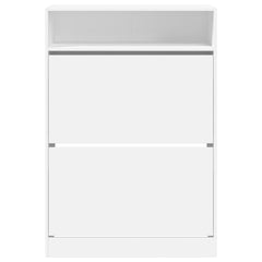 vidaXL Shoe Cabinet with 2 Flip-Drawers White 80x34x116 cm 6