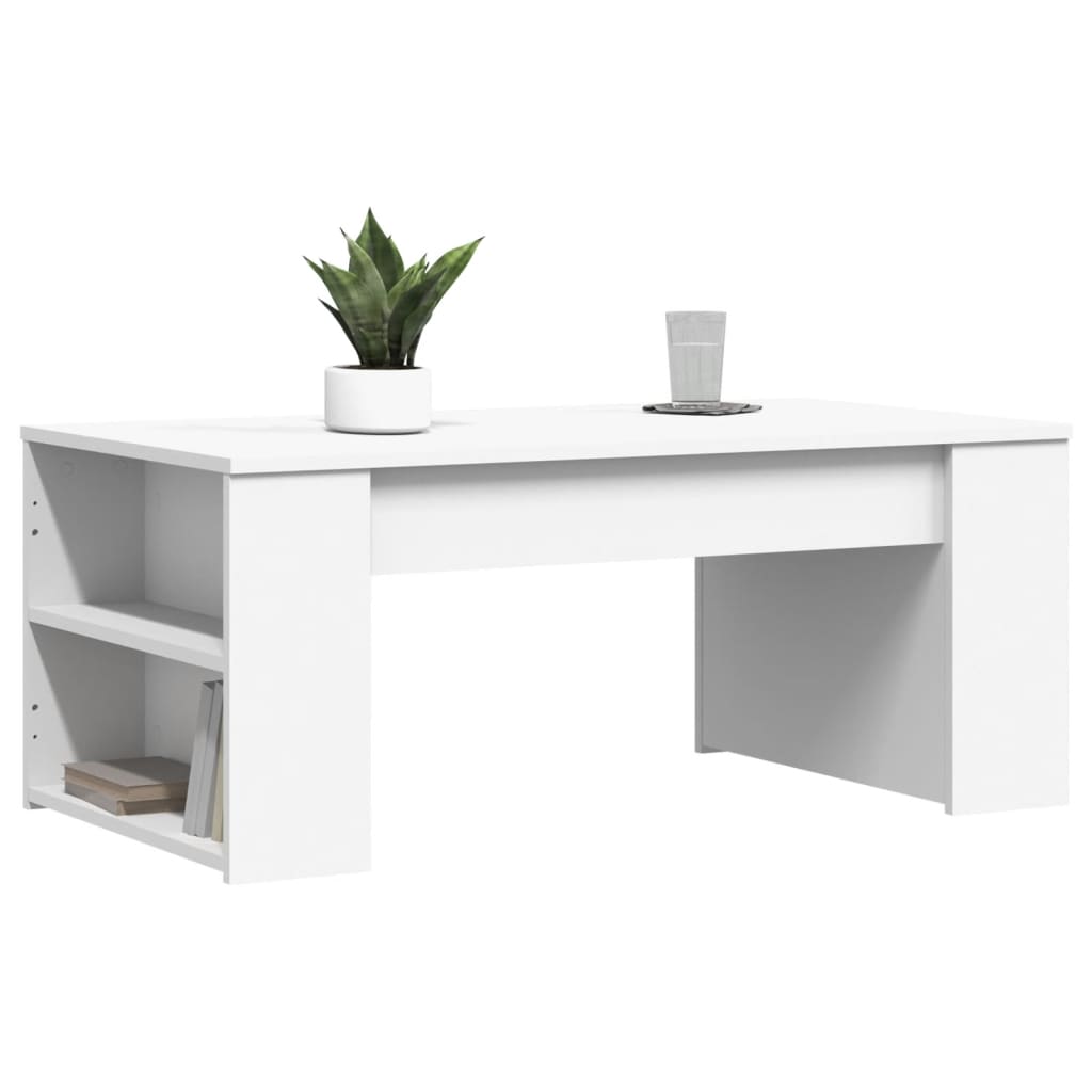 vidaXL Coffee Table White 102x55x42 cm Engineered Wood 3